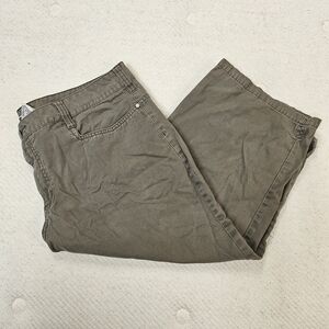 Faded Glory Olive Green Capri Jeans Pants Size 18